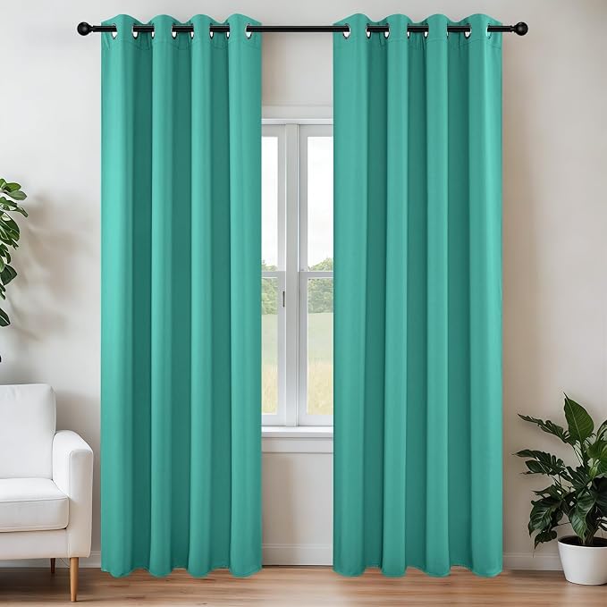 Joydeco Blackout Curtains 84 inches Long 2 Panels Set, Thermal Insulated Long by JOYDECO