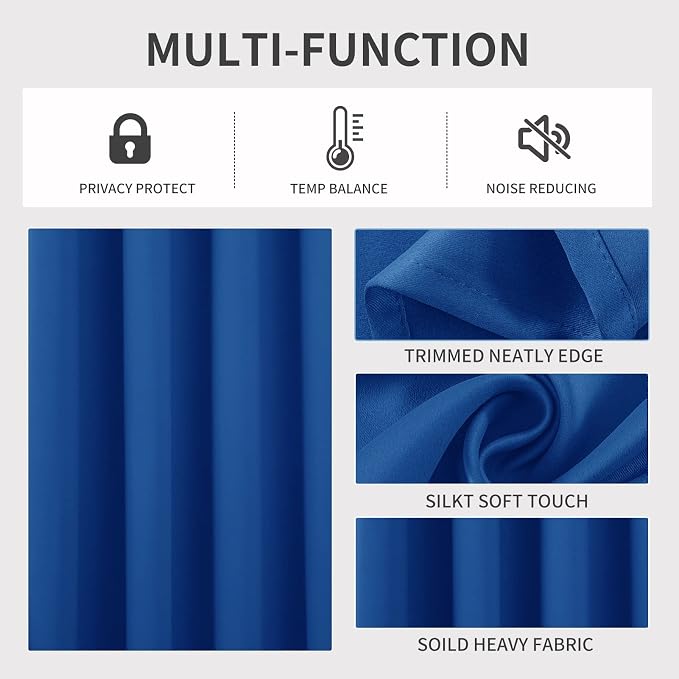 Joydeco Blackout Curtains 108 Inches Long 1 Panel, Thermal Insulated Long - Image 3