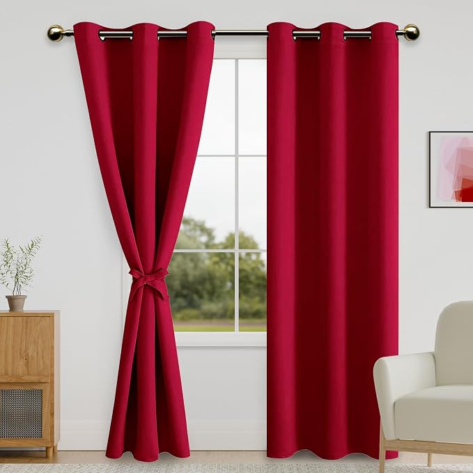 DWCN Blackout Curtains with Tiebacks by DWCN