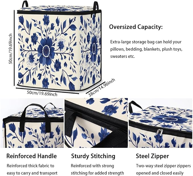 2pcs blanket storage bag for under bed, closet organizers 95L | clothing - Image 3