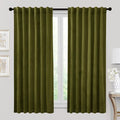 RYB HOME Moss Green Velvet Blackout Curtains by RYBHOME