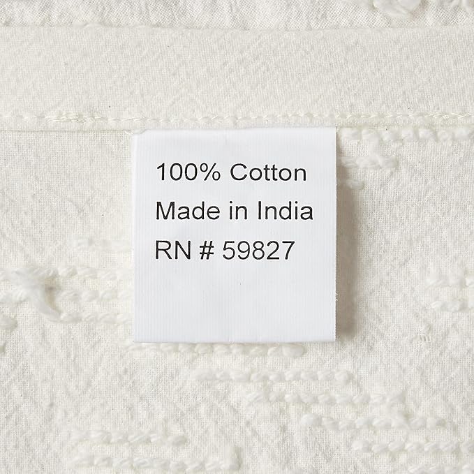 Beatrice Home Fashions Wedding Ring Standard Cotton Chenille Sham, Ivory | - Image 5