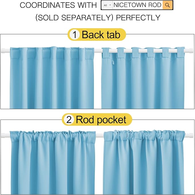 NICETOWN Window Treatment Blackout Curtains and Draperies - Image 3