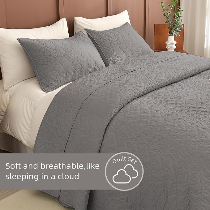 Lady Ann Gray Oversized King Bedspread 120x120 - Image 2