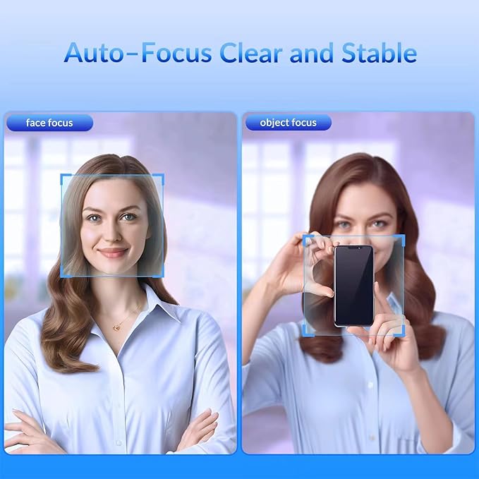 NEWORK 4K Webcam for PC with Sony Sensor, Auto Focus & Privacy Cover, Ultra HD 4K Streaming Camera with Tripod, 2 Noise-Cancelling Mics, USB Plug & Play, 77° FOV, Web Camera for Zoom, Skype, Teams