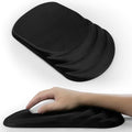 Ergonomic Mouse Pad Wrist Support，Wrist Rest Mouse pad for Carpal Tunnel Pain Relief with Memory Foam&Non-Slip PU Base, Mouse Pads for Wireless Mouse & Desk (12x8 inch,Black)