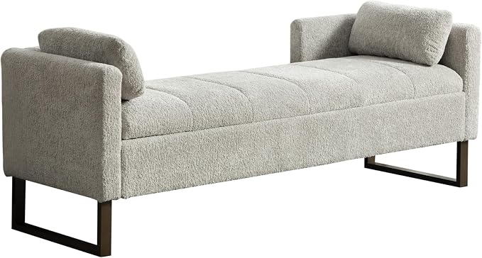 64" King Size End of Bed Storage Bench - Image 6