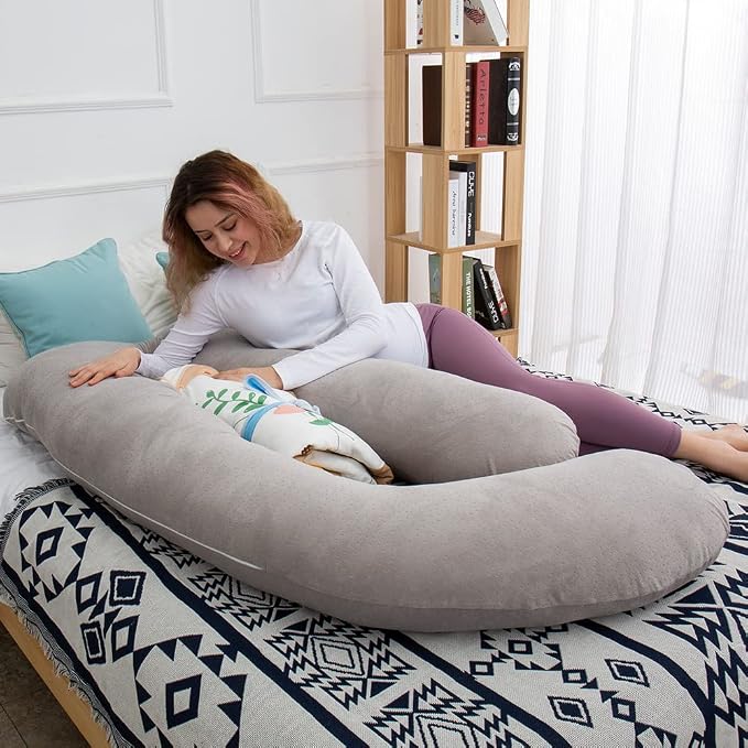 60 Inch Pregnancy Pillows for Sleeping | Extra Large U Shaped Body Pillow - Image 8