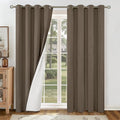 YoungsTex Brown Linen Blackout Curtains 84 Inch Length by YoungsTex