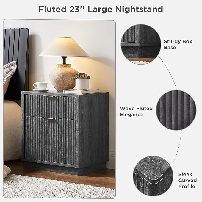 T4TREAM 23'' Fluted Nightstand - Image 5