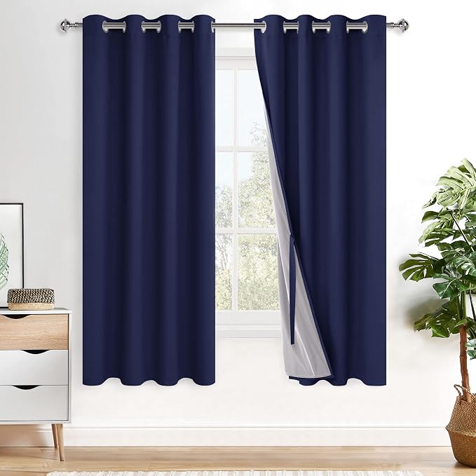 XWZO 100% Blackout Curtains 63 Inches Long by XWZO
