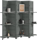 HOMCOM Room Divider with Shelves, 5 Panel, 3 Display Shelves, Folding Storage by HOMCOM
