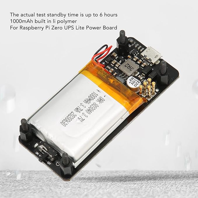 UPS Lite V1.2 UPS HAT Board, V1.2 UPS Power HAT Board 1000mAh Battery for Business