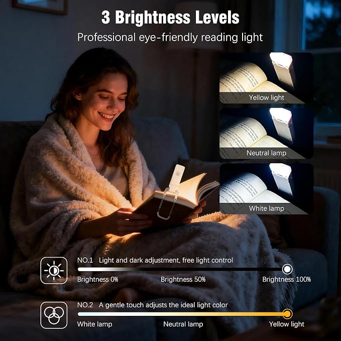 12 Pack Reading Light, Rechargeable Book Light - Image 3