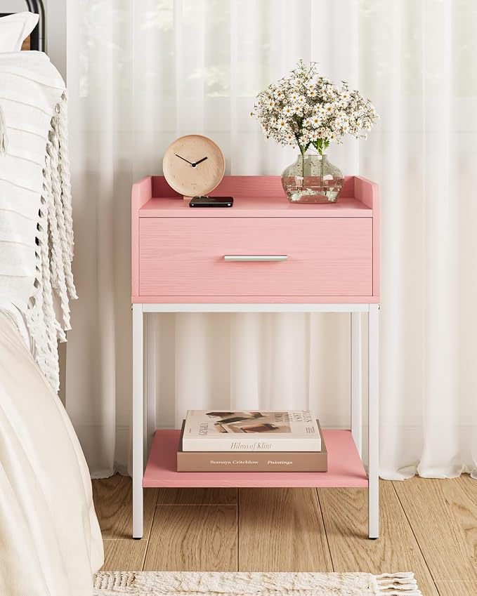 Nightstand, Modern Bedside Table Night Stand - Image 5