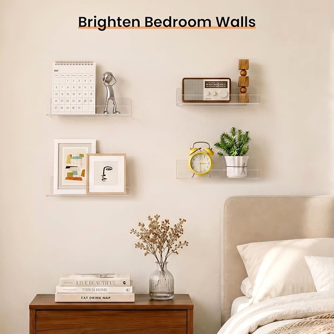 upsimples 9" Acrylic Shelves, Small Shelf - Image 2