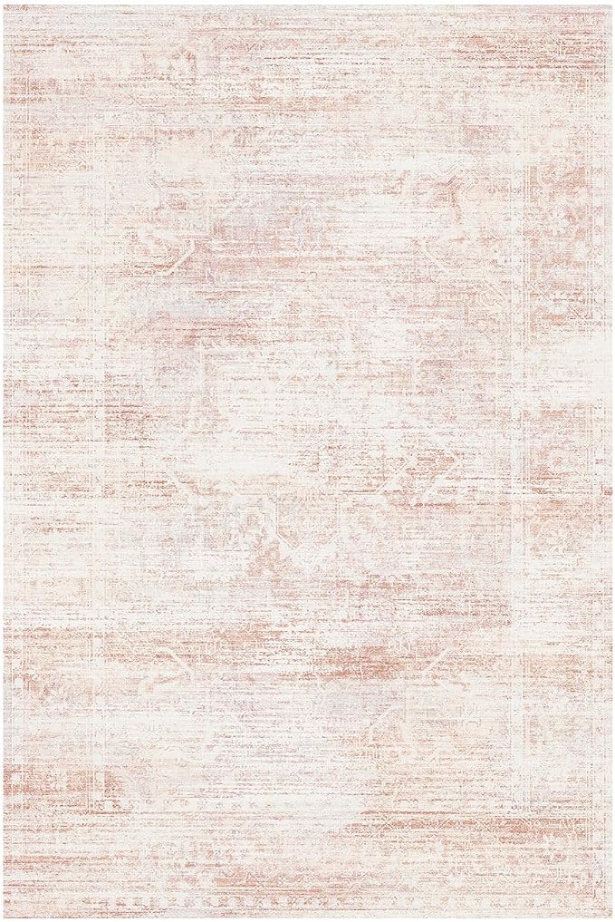 Latte&Fog Entryway Rug 2x3 Washable Non Slip Pink Area Rugs - Image 5