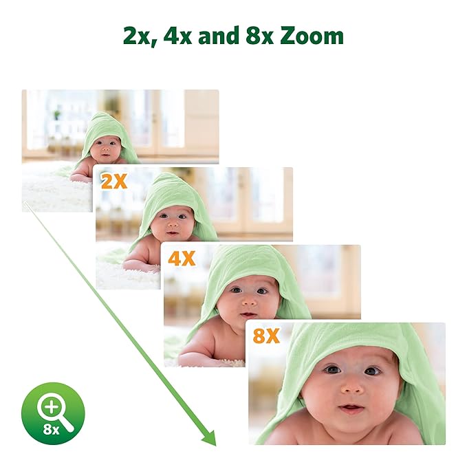 LeapFrog Color Night Vision Video Baby Monitor with 7" HD 1080P, 360° Pan & Tilt, 8X Zoom, Night Light, Humidity & Temperature Sensor, Up to 1000ft Long Range, Secure Transmission: LF920HD