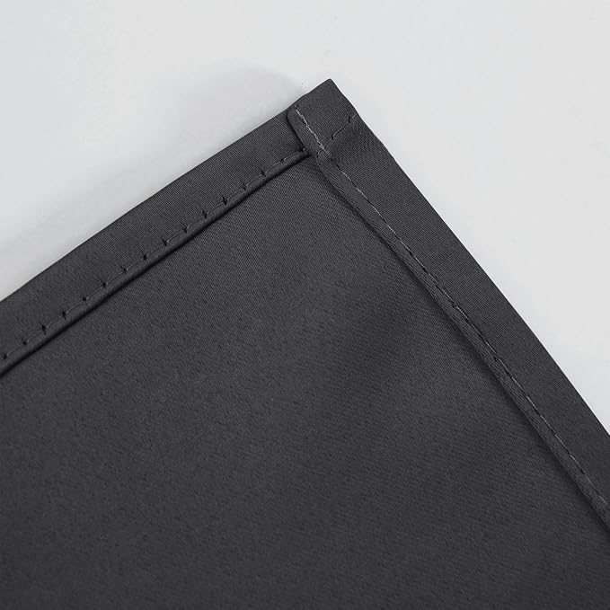 Dark Grey Blackout Curtains 52 x 63 Inch Length/Set of 2 Curtain Panels/Thermal - Image 7