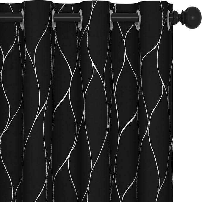 Deconovo Curtains for Living Room, Pattern Blackout Curtains 84 Inches Long | by Unknown