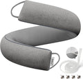fowong Weighted Under Door Noise Stopper 48 Inch, Extra Long Draft Stopper for Bottom of Door Soundproof Noise Guard, Gray
