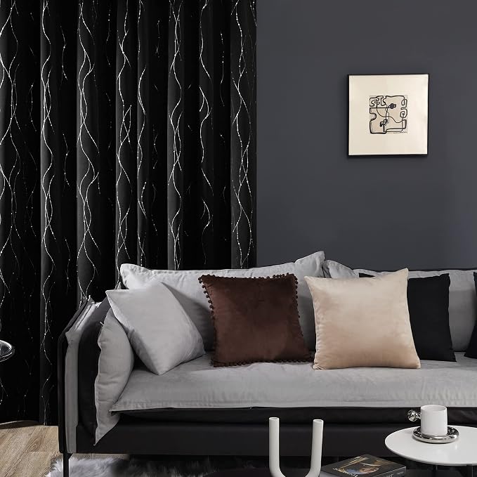 Deconovo Living Room Curtains 84 Inches Long, Thermal Insulated, Room Darkening - Image 5
