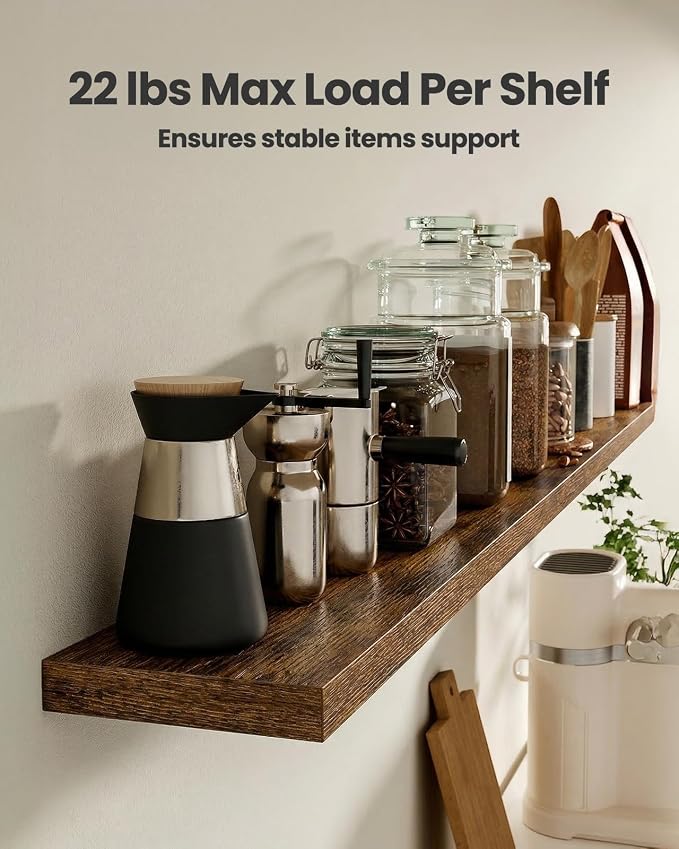 Amada 47.2" Floating Shelves for Wall Decor & Storage, Living Room, 22 lbs - Image 5