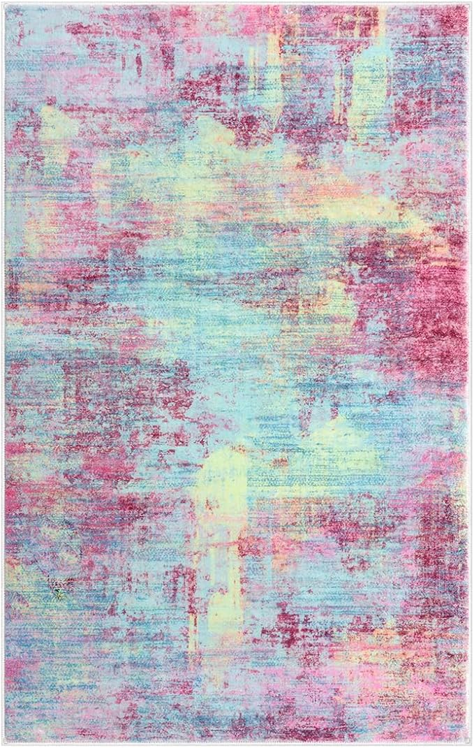Abstract Area Rugs 9x12 Ft Washable Large Rugs - Image 9