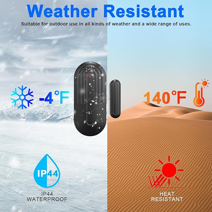 Door Chime SanJie Wireless Door Sensor for Business Home Office When Entering with 800Ft Range 55 Chimes 5 Volume Levels Adjustable Number Display (2 Receiver & 2 Sensor)