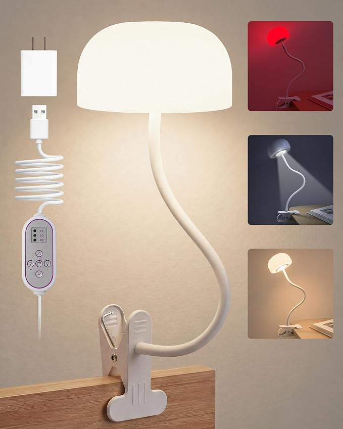 Clip on Light for Bed, Headboard Reading Lamp, Dorm Room Essentials | Flexible by LemSenlightupyourlife