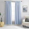 Baby Blue Window Treatment Thermal Insulated Rod Pocket Blackout Curtains/Drapes by DONREN