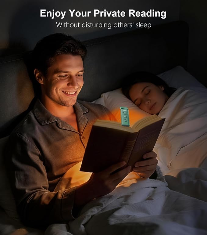 Gritin Book Light Rechargeable, Clip on LED Reading Light - Image 9