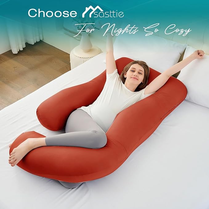 Cooling Pregnancy Pillows for Sleeping, Down Alternative, Removable Cover - Image 5