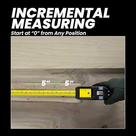 ACEGMET DTX10 Digital Tape Measure - Laser Measurement Tool & Auto Lock Tape with Instant Digital Readout, Green Aligning Laser & Incremental Measurement