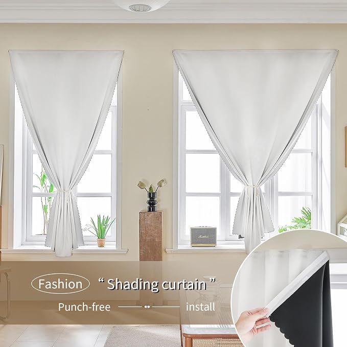 JILRON Magic Tape Stick on Portable Curtains - Image 2