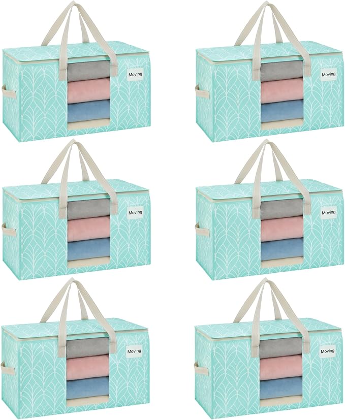 VENO Moving Bags, Wide Open Top, 6 Pack | Moving boxes Alternative, Heavy Duty by Veno