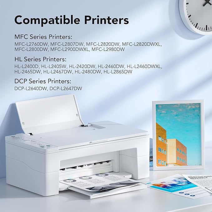 DR830 Drum Unit (Not Toner) Compatible Replacement for Brother DR830xl DR830 Drum TN830XL Toner Cartridge Use for HL-L2460DW HL-L2405W DCP-L2640DW Brother MFC-L2820DW MFC-L2900DW, 2 Pack of Black