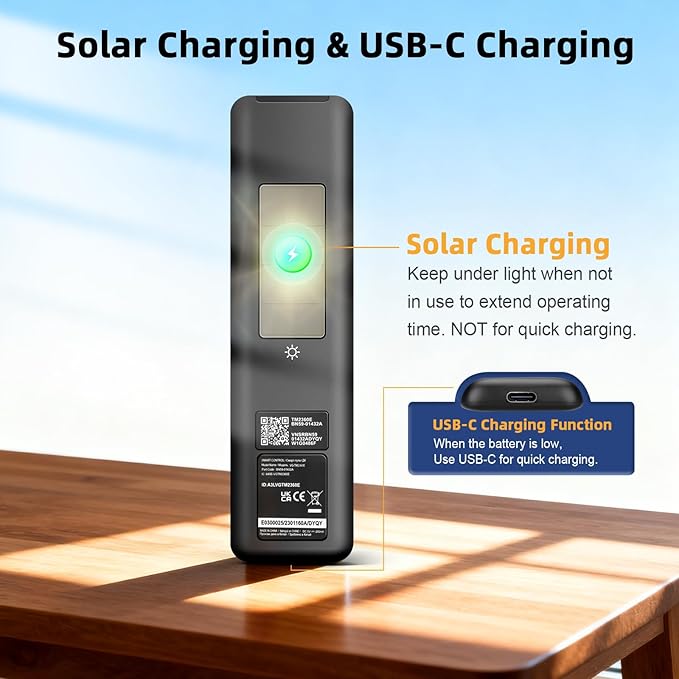 BN59-01432A TM2360E Rechargeable Voice Remote for Samsung Smart TVs, Replacement for All 2021–2025 Samsung TV Remote Control with Solar Charging and Voice Search