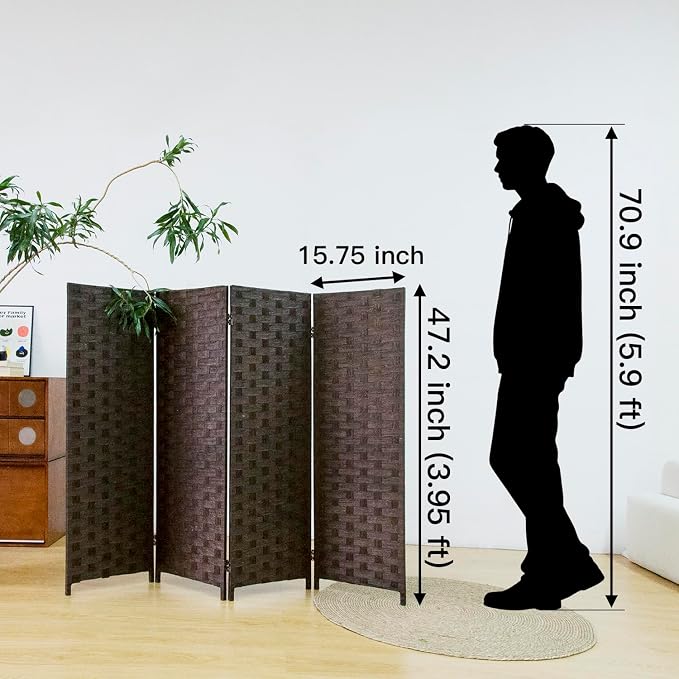 4 Panel Double Sided Short Room Divider - Image 5