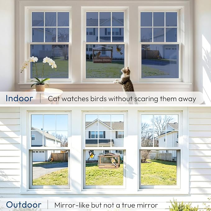 rabbitgoo Window Privacy Film One Way, 35.4" x 393.7", Heat Sun Blocking Anti - Image 9