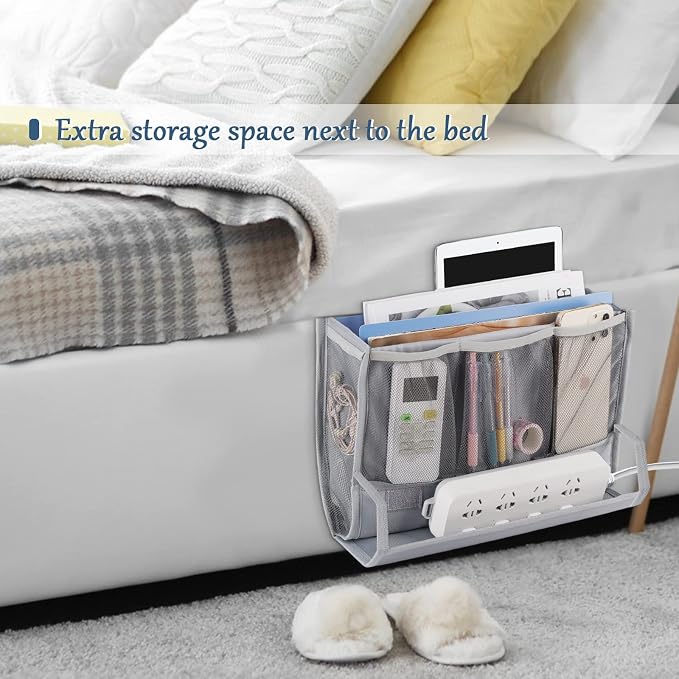 Bedside Caddy Organizer for Dorm Bed Rails - Image 3