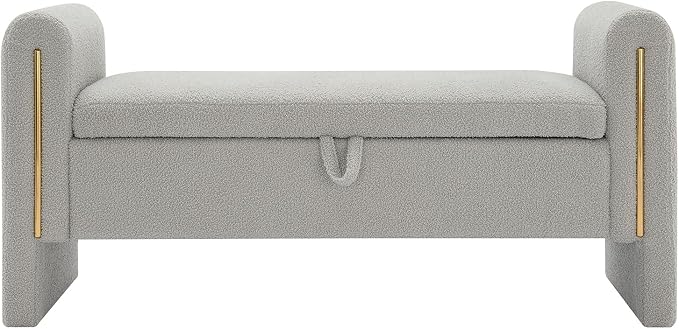 Modern Teddy Fabric Bed End Bench - Image 4