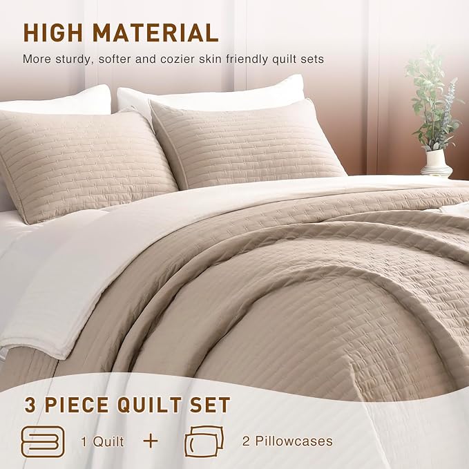 Lady Ann Oversized King Quilt Bedspread Set 120x120, 3 Pieces Extra Large - Image 6