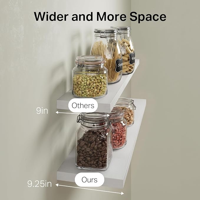 BAYKA White Floating Shelves 47.2in, Wall Mounted - Image 6