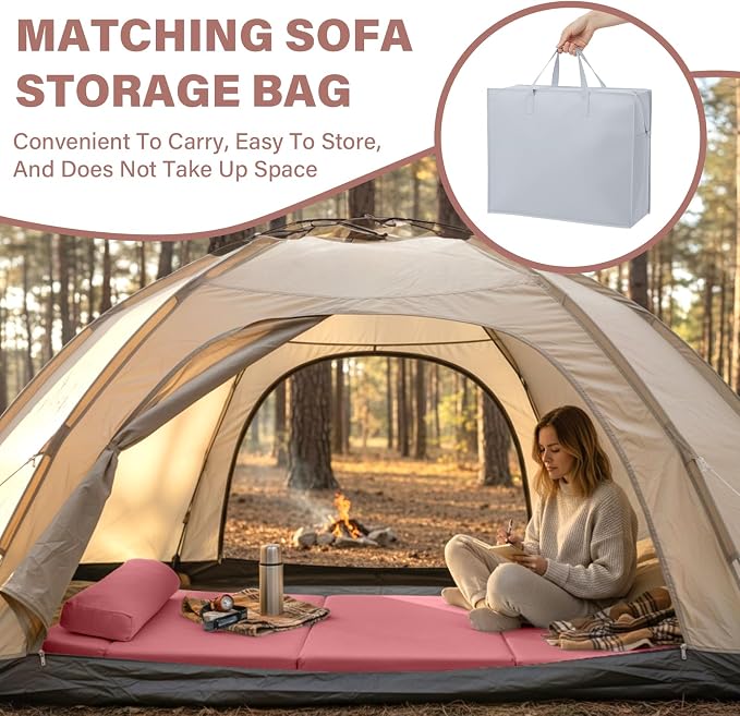 Folding Sofa Bed Chair, 4-Fold Convertible Sleeper Chair - Image 8