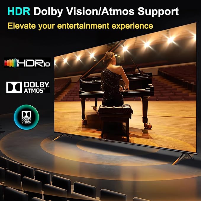 FlyroadUp HDMI Switch 4K@60Hz HDMI 2.0 Switcher 5 in 1 Out with Remote, Support Dolby Vision Dolby Atmos HDR10 HDCP2.2 CEC, Compatible with PS5/4/3 Xbox Nintendo Roku Apple TV Fire Stick