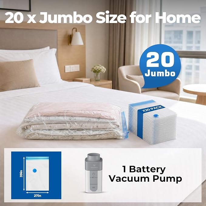 ETENWOLF 20 Jumbo Vacuum Storage Bags - Image 2
