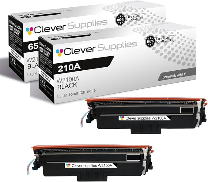 CS Replacement Compatible with HP 4201dwe Toner Cartridge W2100A to use with Color Pro 4201dn 4201dne 4201dw 4201dwe MFP 4301dw MFP 4301fdwe (Black, 2-Pack)