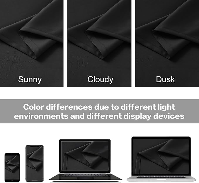 Blackout Curtains 96 Inch Long 2 Panels Burg, 52W x 96L - Image 5