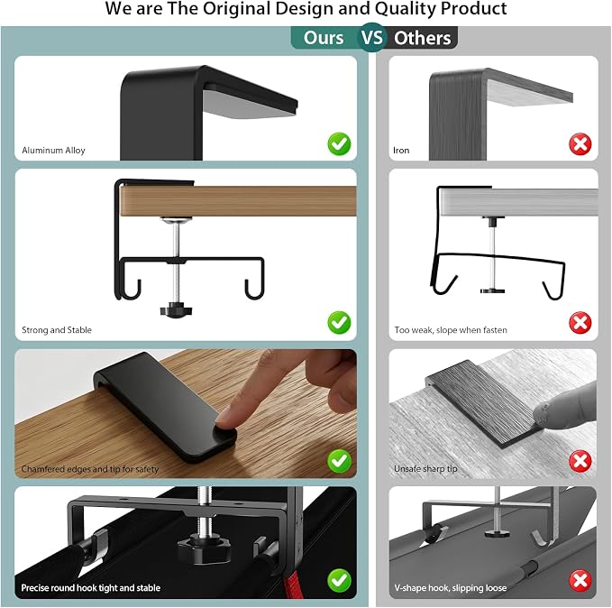 Univivi No Drill Under Desk Cable Management Tray, 48 inch Cable Management | - Image 7